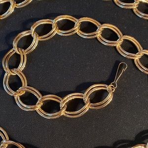Retro Gold belt. Double links. 44 in length. Adjustable